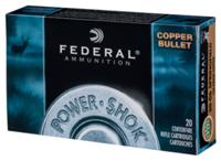 Federal Power-Shok Copper Rifle Ammunition 3006150LFA, 30-06 Springfield, Copper Bullet, 150 GR, 20 Rd/Bx