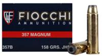 Fiocchi Shooting Dyanmics Pistol Ammunition 357GCMJ, 357 Mag, Copper Metal Jacket, 158 GR, 1220 fps, 50 Rd/Bx