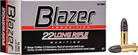 CCI Blazer Rimfire Ammunition 0021, 22 Long Rifle, Round Nose (RN), 40 GR, 1235 fps, 50 Rd/bx