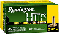 Remington HTP Handgun Ammunition 22248, 380 ACP, Jacketed Hollow Point (JHP), 88 GR, 990 fps, 20 Rd/Box