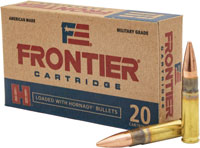 Hornady Frontier Rifle Ammunition FR400, 300 AAC Blackout, Full Metal Jacket (FMJ), 125 GR, 2175 fps, 20 Rds/bx