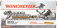 Winchester Deer Season XP Lead Free Rifle Ammunition X300SDSLF, 300 WSM, Copper Extreme Point, 150 GR, 3200 fps, 20 Rd/bx