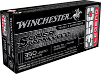 Winchester Super Suppressed Rifle Ammunition SUP350, 350 Legend, Open Tip Range, 255 GR, 1060 fps, 20 Rd/bx