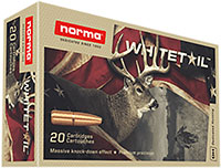 Norma Rifle Ammunition 20160462, 243 Winchester, Soft-Point, 100 Gr, 2953 FPS, 20 Rd/bx