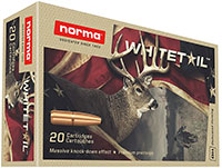 Norma Rifle Ammunition 20171502, 7mm-08 Remington, Pointed Soft Point, 150 Gr, 2756 fps, 20 Rd/bx