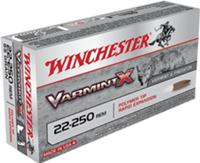 Winchester Varmint X Rifle Ammunition X22250PLF, 22-250 Remington, Lead-Free, 38 GR, 20 Rd/Bx