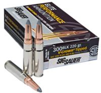 Sig Elite Performance Subsonic Rifle Ammunition E300H220, 300 AAC Blackout, Elite HT, 205 GR, 1000 fps, 20 Rd/Bx