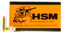 HSM Pistol Ammunition 10MM2N, 10mm Automatic, Full Metal Jacket (FMJ), 180 GR, 50 Rd/Bx