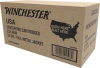 Winchester USA Lake City Rifle Ammunition USA223LK, 223 Remington, Full Metal Jacket (FMJ), 55 GR, 3240 fps, 1000 Rd/bx