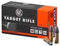 RWS Target Rimfire Ammunition 2132478, 22 LR, Lead Round Nose, 40 GR, 1083 fps, 50 Rds/Bx