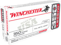 Winchester USA Rifle Ammunition USA3501, 350 Legend, Full Metal Jacket, 145 GR, 2350 fps, 20 Rd/bx