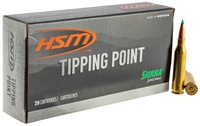 HSM Tipping Point Rifle Ammunition 7MM0811N, 7mm-08 Rem, Sierra GameChanger, 165 gr, 2445 fps, 20 Rd/Bx