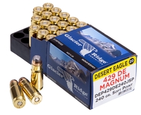 Magnum Research Ammunition DEP429DE240J, 429 DE, Jacketed Soft Point (JSP), 240 gr, 1660 fps, 20 Rd/Bx