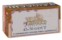 Fiocchi Cowboy Action Rifle Ammunition 4570A, 45-70 Gov, Lead Round Nose Flat Point, 405 gr, 1185 fps, 20 Rd/Bx