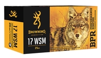 Browning Ammo Rimfire Ammunition B165117050, 17 WSM, Polymer Tip, 25 gr, 2550 fps, 50 Rds/Bx