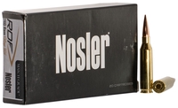 Nosler Match Grade Rifle Ammunition 60138, 260 Rem, Hollow Point Boat Tail, 130 gr, 2900 fps, 20 Rd/Bx