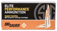 Sig Sauer Elite Copper Hunting Rifle Ammunition E243H120, 243 Win, Copper Hollow Point, 80 gr, 20 Rd/Bx