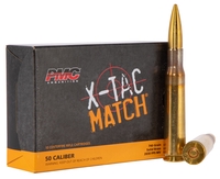 PMC X-Tac Match Rifle Ammunition 50XM, 50 BMG, Brass Solid, 740 gr, 2830 fps, 10 Rd/Bx