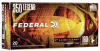 Federal Fusion Rifle Ammunition F350LFS1, 350 Legend, Soft Point, 160 gr, 2300 fps, 20 Rd/Bx