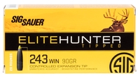 Sig Sauer Elite Hunter Tipped Rifle Ammunition E260TH120, 260 Rem, Controlled Expansion Tip, 130 gr, 2820 fps, 20 Rd/Bx