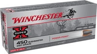 Winchester Super X Rifle Ammunition X4501, 450 Bushmaster, Power-Point, 260 gr, 2110 fps, 20 Rd/Bx