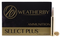 Weatherby Select Plus Rifle Ammunition B653130SCO, 6.5-300 Weatherby Mag, Scirocco, 130 gr, 3476 fps, 20 Rd/Bx