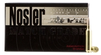 Nosler Match Grade Rifle Ammunition 60162, 22 Nosler, Hollow Point Boat Tail, 85 gr, 2750 fps, 20 Rd/Bx