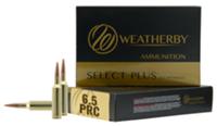 Weatherby Select Plus Rifle Ammunition F65PRC130SCO, 6.5 PRC, Swift Scirocco, 130 gr, 3025 pfs, 20 Rd/Bx