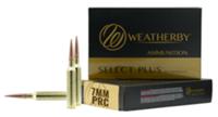 Weatherby Select Plus  Rifle Ammunition M7PRC177HCB, 7mm PRC, Custom Hammer, 177 GR, 2925 fps, 20 Rd/Bx