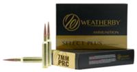 Weatherby Select Plus Rifle Ammunition F7PRC150SCO, 7mm PRC, Swift Scirocco, 150 gr, 3050 fps, 20 Rd/Bx