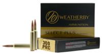 Weatherby Select Plus Rifle Ammunition R300P205EH, 300 PRC, Berger Elite Hunter, 205 gr, 20 Rd/Bx