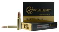 Weatherby Select Plus Rifle Ammunition F300P180SCO, 300 PRC, Swift Scirocco, 180 gr, 3025 fps, 20 Rd/Bx