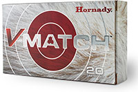 Hornady V-Match Rifle Ammunition 81504, 6.5 Creedmoor, ELD-VT Match, 100 GR, 20 Rd/bx