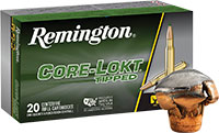 Remington Core-Lokt Tipped Rifle Ammunition RT65CR1, 6.5 Creedmoor, CLT, 129 GR, 2945 fps, 20 Rd/Bx