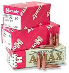 Hornady Rifle Bullet 375 Caliber 300 Grain Boat Tail Soft Point 50/Box (3725), Not Loaded