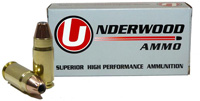 Underwood Handgun Ammunition UA210, 9x25mm Dillon, XTP Jacketed Hollow Point, 124 GR, 1700 FPS, 50 Rd/bx