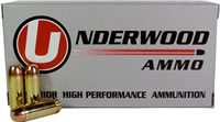 Underwood Handgun Ammunition UA241, 10mm, Full Metal Jacket, 180 GR, 1300 FPS, 50 Rd/bx